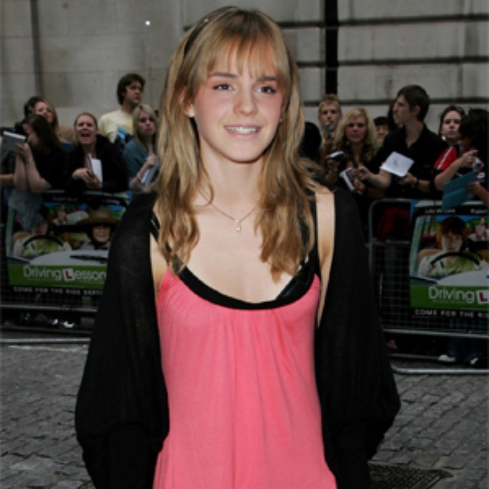 Gap colour block dress Emma Watson Premiere Pink dress